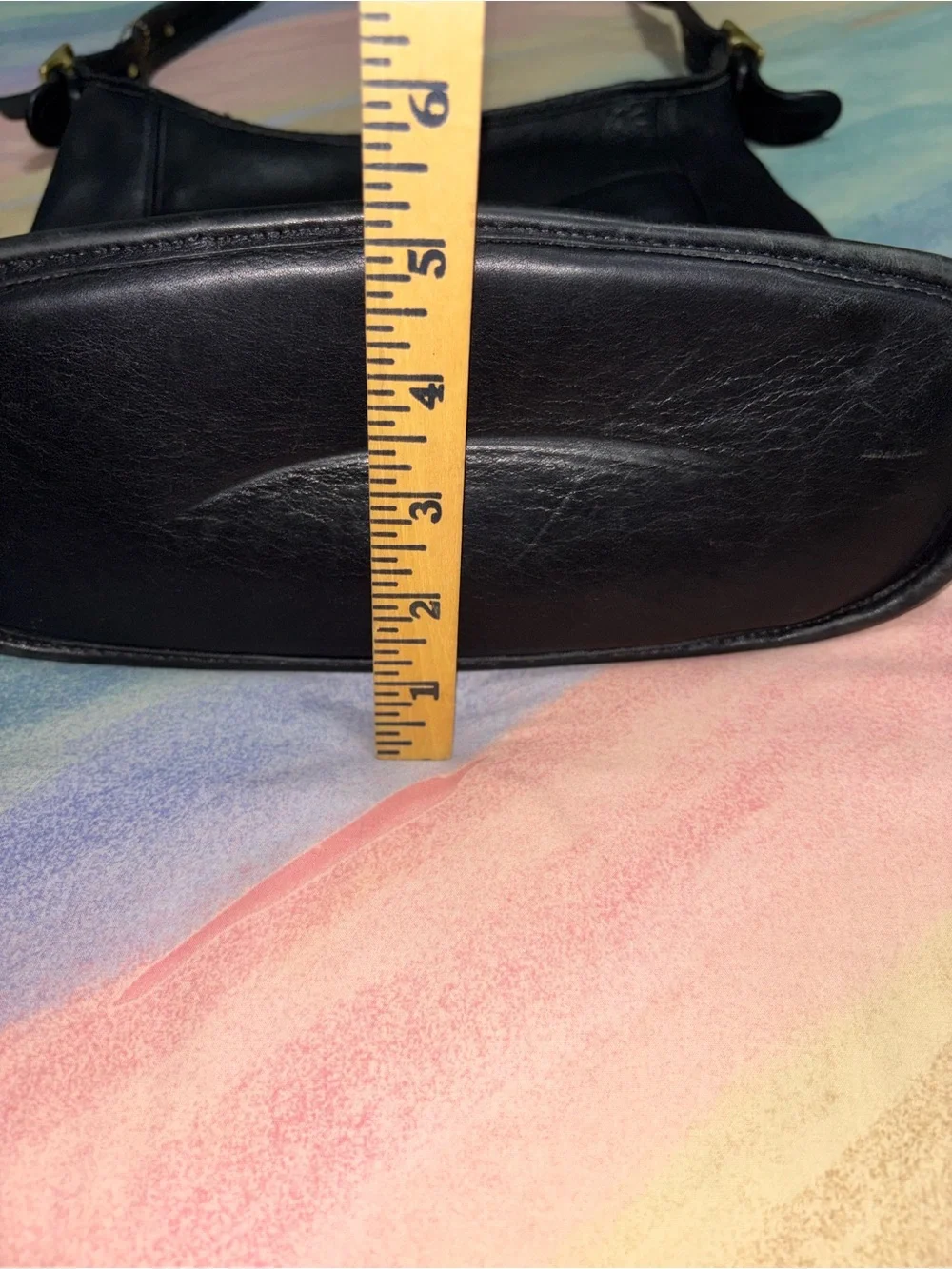 Coach Vintage Legacy Large Slim Duffle Bucket Bag Black Leather 9060 Classic